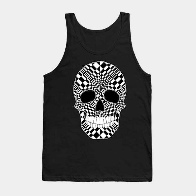 Two Tone Skull Tank Top by Nuletto